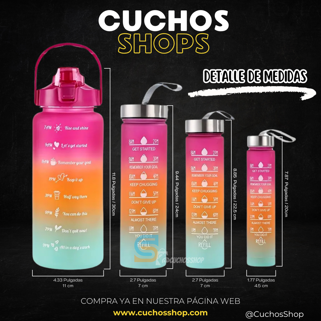 Termos X4 Para Agua Bebidas Motivacional (Solo disponible en el color de la imagen)